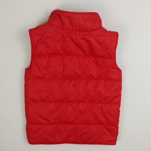 Carter's Red Lightweight Quilted Sherpa-Lined Collar Vest 4T - Picture 5 of 9